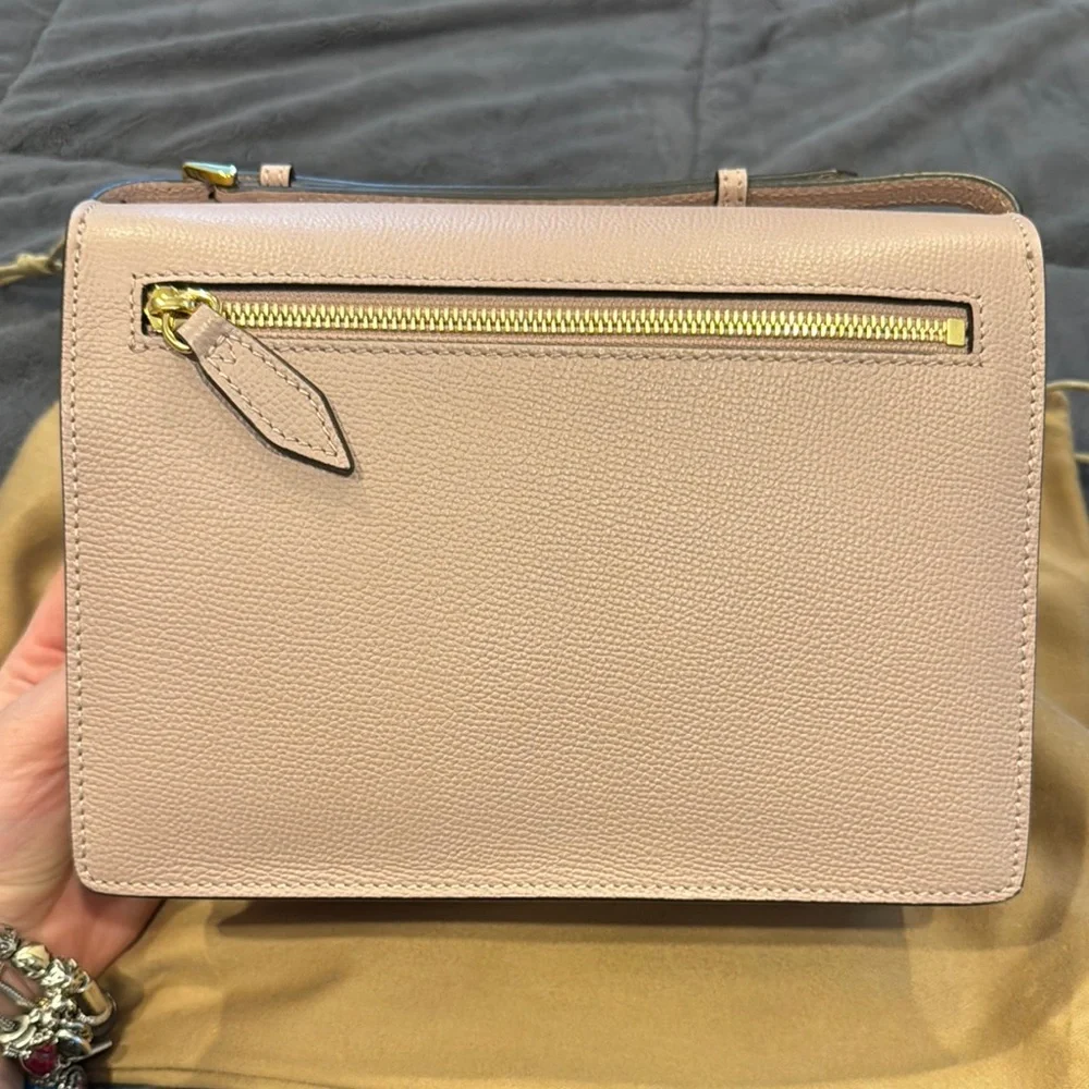 Burberry Derby Calfskin House Check Macken Crossbody Bag Pale Orchid *BRAND NEW*